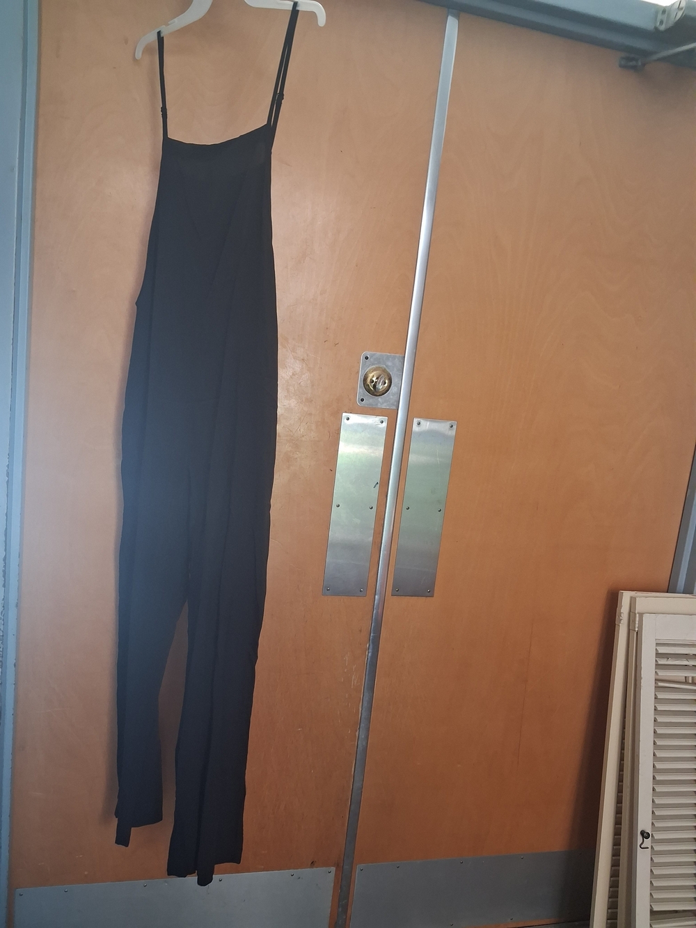 SHEIN Black Wide-Leg Spaghetti Strap Jumpsuit Size L